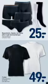 REMA 1000 tilbudsavis uge 37 Side 19: Boxershorts, hipster, tai trusse eller 2-pak tennisstrømper €25,00, T-shirt €49,00