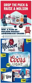 Real Canadian Liquorstore flyer Page 2: Molson Canadian Beer €54,00, Miller Light €40,00