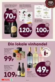 SPAR tilbudsavis uge 36 Side 18: Barbaresco Magno Rødvin eller Faustino I Tinto €109,00
