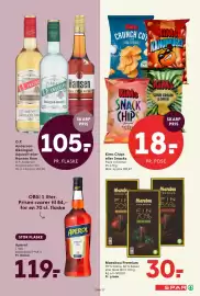 SPAR tilbudsavis uge 36 Side 19: O.P. Anderson Økologisk Aquavit eller Hansen Rom €105,00, Aperol €119,00