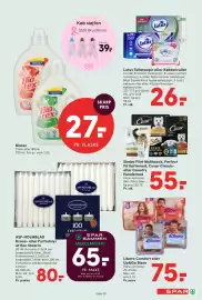 SPAR tilbudsavis uge 36 Side 21: Biotex €27,00, Libero Comfort eller Up&Go Bleer €75,00