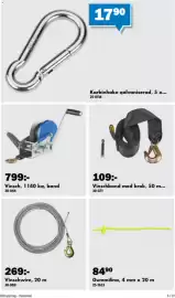Biltema reklamblad Sida 4: Vinsch, band €799,00, Vinschband med krok €109,00