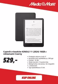 Media Markt gazetka Strona 11: Czytnik e-booków Kindle 11 (2024) 16GB z reklamami czarny €529,00