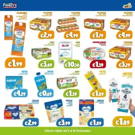 Volantino Franzy's Pagina 2: HiPP Latte Combiotic 3 €10,50, Plasmon Salmone €4,99