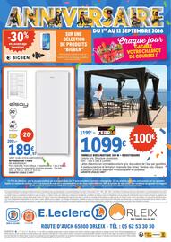 Catalogue E.Leclerc | ANNIVERSAIRE ORLEIX page 24: TERRIA TONNELLE BIOCLIMATIQUE 3X4 M + MOUSTIQUAIRE €1.099,00