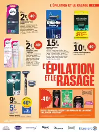 Catalogue E.Leclerc | Beauté d'automne page 19: Veet pure €2,35, Gillette Rasoirs jetables €15,59