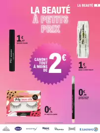 Catalogue E.Leclerc | Beauté d'automne page 7: My TODAY Makeup Mon rouge à lèvres €1,97, My TODAY Makeup Mes faux-cils €0,75