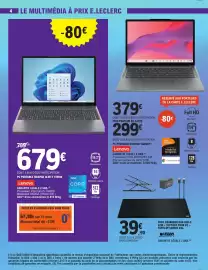 Catalogue E.Leclerc | High-tech étudiants page 4: Lenovo PC Portable Chrome 14M8911 €299,00