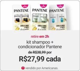 Catálogo Americanas Express Página 22: Kit shampoo + condicionador pantene €27,99