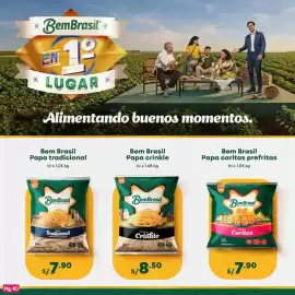 Catálogo Plaza Vea Página 40: Bem Brasil Papa crinkle €8,50, Bem Brasil papa caritas prefritas €7,90