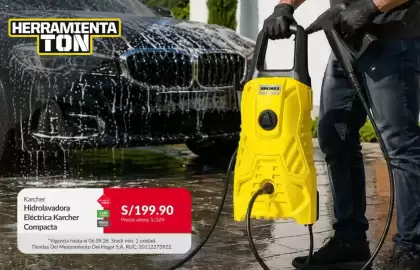 Catálogo Sodimac semana 36 Página 8: Karcher hidrolavadora eléctrica karcher compacta €199,90