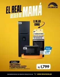 Catálogo La Curacao Página 1: Coldex tricombo refrigeradora, cocina y horno microondas €1.799,00