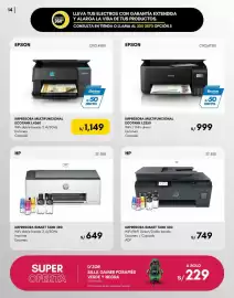 Catálogo La Curacao Página 14: Epson impresora multifuncional ecotank l4360 €1.149,00, Hp impresora smart tank 580 €649,00