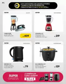 Catálogo La Curacao Página 20: Oster combo licuadora plancha de ropa €409,00, Oster hervidor 1.7 lt €79,00