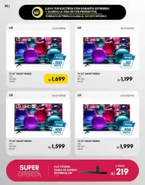 Catálogo La Curacao Página 30: LG TV 50 SMART WEBOS €1.599,00, LG TV 55 SMART WEBOS €1.699,00