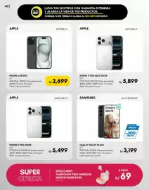 Catálogo La Curacao Página 40: Apple iphone 17 pro silver €5.499,00, Apple iphone 15 negro €2.699,00