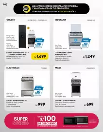 Catálogo La Curacao Página 6: Electrolux cocina 4 quemadores 24" €999,00, Combo refrigeradora y cocina €1.699,00