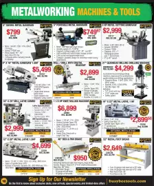 Busy Bee Tools flyer Page 10: CrafteX 5" portable metal bandsaw €749,97, CrafteX mill / drill with digital readout €2.899,00