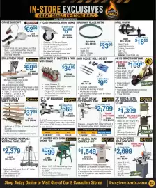 Busy Bee Tools flyer Page 13: MilesCraft circle guide kit €62,99, CrafteX 6" Helical Head Jointer, 1.5HP €1.549,00