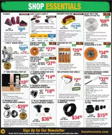Busy Bee Tools flyer Page 14: 4" to 1" modular step fitting €15,99, Magnetic dust collection quick connect €36,95