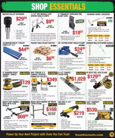 Busy Bee Tools flyer Page 15: Magnetic Threaded End Blast Gate €18,97, Fritzfurt diamond wheel dressers €8,95