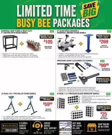 Busy Bee Tools flyer Page 2: 8" slow speed grinder & universal grinder stand bundle €269,00