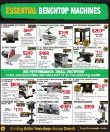 Busy Bee Tools flyer Page 4: CrafteX 8" bench top planer with helical style cutter head €569,00
