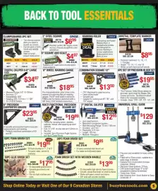 Busy Bee Tools flyer Page 5: Dasqua marking ruler €14,99, Woodstock 50pc glue brush set €17,95