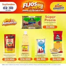 Catálogo La Gran Colombia Página 3: Pasta La Muñeca Spaghetti €4.900,00, SuDespensa lentejas €1.990,00
