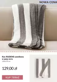 Homla gazetka tydzień 36 Strona 10: Koc Rudens szenilowy w pasy ecru 130x170 cm €129,00