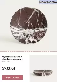 Homla gazetka tydzień 36 Strona 5: Mydelniczka Luther z bordowego marmuru 12x1,7 cm €59,00