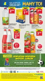 Lewiatan gazetka tydzień 36 Strona 8: Chipsy Pringles paprika, original €7,99, Sok Tymbark 100% jabłko €3,99