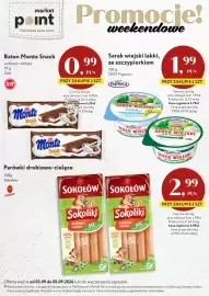 Market Point gazetka Strona 1: Serek wiejski lekki, ze szczypiorkiem €1,99, Baton Monte Snack €0,99