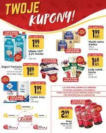 Społem Częstochowa gazetka tydzień 36 Strona 2: Piwo Warka JP €2,99, Cukier biały €1,99