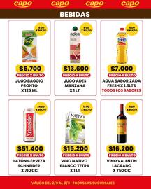 Catálogo Autoservicio Capo semana 36 Página 6: Baggio agua saborizada fresh €7.000,00, Nativo vino blanco €15.200,00