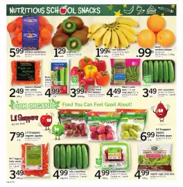 Loblaws flyer week 36 Page 5: Foodland mini cucumbers €3,49, Organic mini cucumbers €4,99