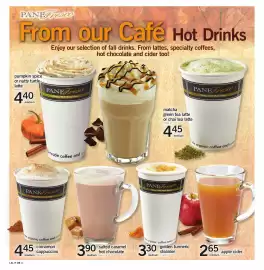 Loblaws flyer week 36 Page 7: Salted caramel hot chocolate €3,90, Apple cider €2,65