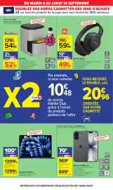 Catalogue Carrefour page 16: Moulinex Air fryer €52,49, IPhone 17 €969,00