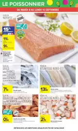 Catalogue Carrefour page 36: Crevette rose cuite ASC €0,66, Daurade royale €7,79