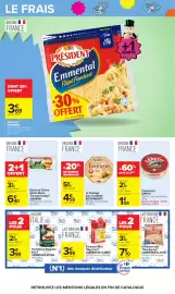 Catalogue Carrefour page 46: PRÉSIDENT Emmental €3,69, RICHESMONTs Le Fromage pour Tartiflette €4,55