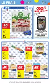 Catalogue Carrefour page 48: Carrefour Classic' Lardons Fumés €1,48, Carrefour Classic' Pâte à pizza €1,96