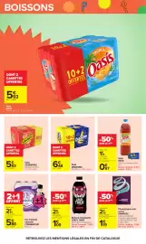 Catalogue Carrefour page 57: Oasis Ice Tea €2,92, CRAZY TIGER €1,09