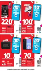 Catalogue Carrefour page 66: DeLonghi Expresso broyeur €220,00, JBL Enceinte Bluetooth €24,99