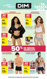 Catalogue Carrefour page 72: DIM Boxers homme €12,49, DIM Boxers homme €11,24