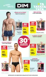 Catalogue Carrefour page 74: DIM Slips homme €17,14, DIM Boxers homme €17,49