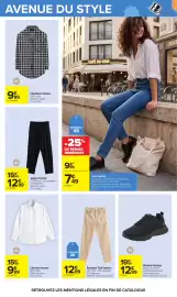 Catalogue Carrefour page 75: Pantalon Twill femme €12,99, Tex Chemise femme €9,99