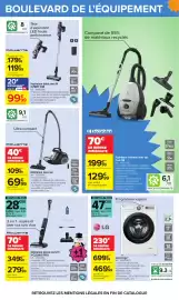 Catalogue Carrefour page 87: LG Lave linge €469,99, Rowenta Aspirateur balai sans fil X-PERT 7.60 €99,99
