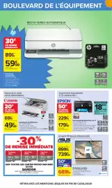 Catalogue Carrefour page 93: Canon Imprimante multifonction €49,99, ASUS Ordinateur portable €689,99