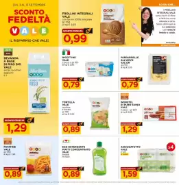 Volantino Alì Supermercati Pagina 14: Wurstel di puro suino Vale €1,29, Pappardelle all'uovo Val'Or €0,79