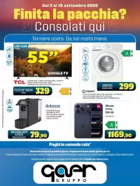 Volantino Gaer Pagina 1: Lavatrice Indesit €299,00, IPhone 17 Pro €1.169,90